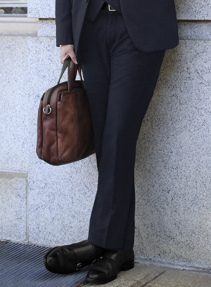 Reda Flexo Dark Midnight Blue Wool Suit