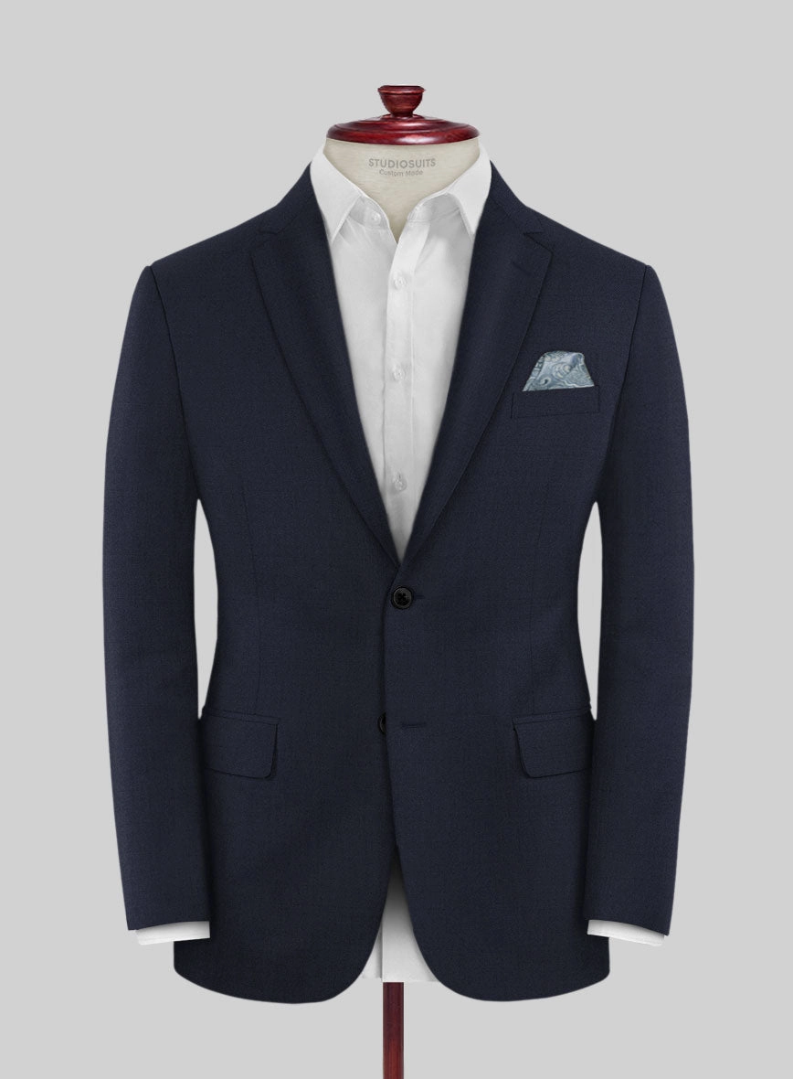Reda Flexo Dark Midnight Blue Wool Suit