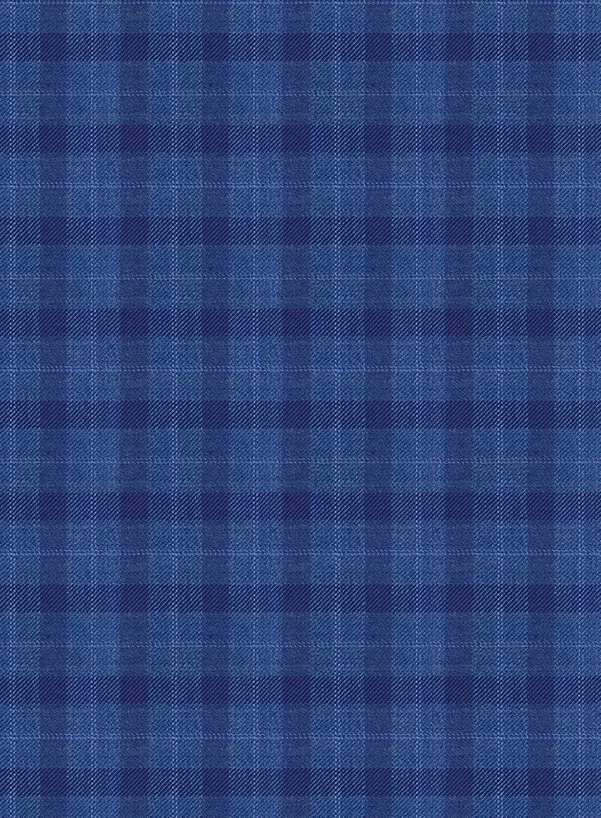 Reda Havelock Blue Checks Wool Suit