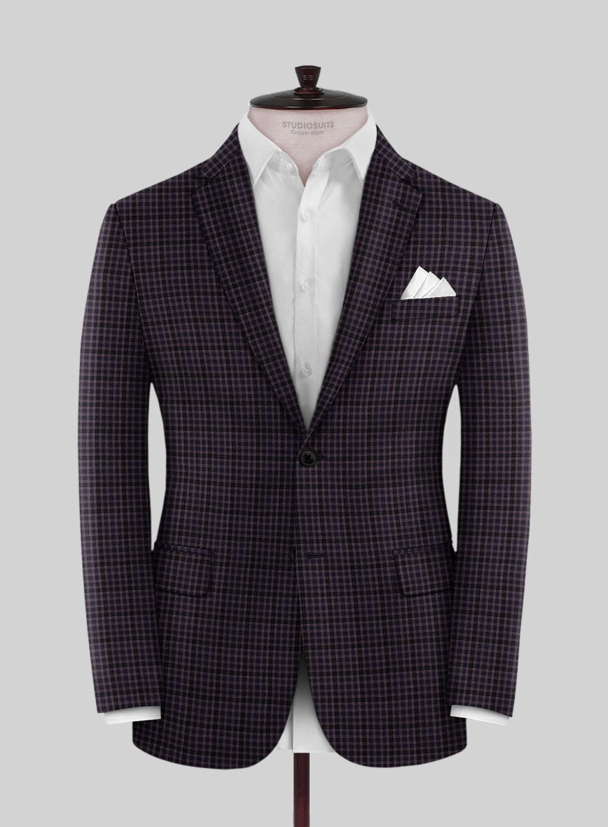 Reda Matio Purple Checks Wool Suit