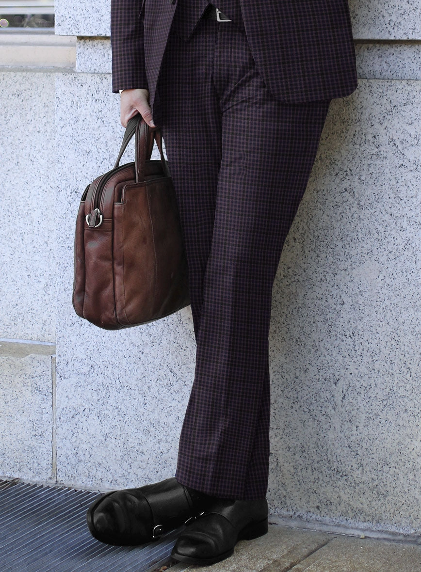 Reda Matio Purple Checks Wool Suit
