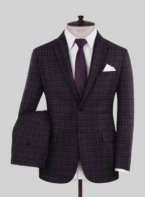 Reda Matio Purple Checks Wool Suit