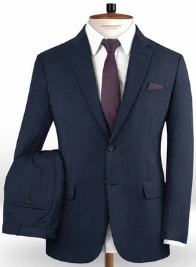 Reda Seal Blue Pure Wool Suit