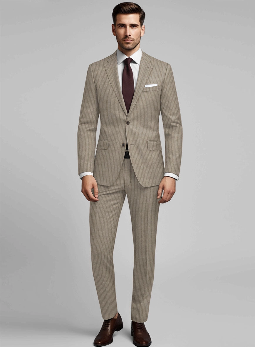 Reda Tibaro Brown Stripe Wool Suit