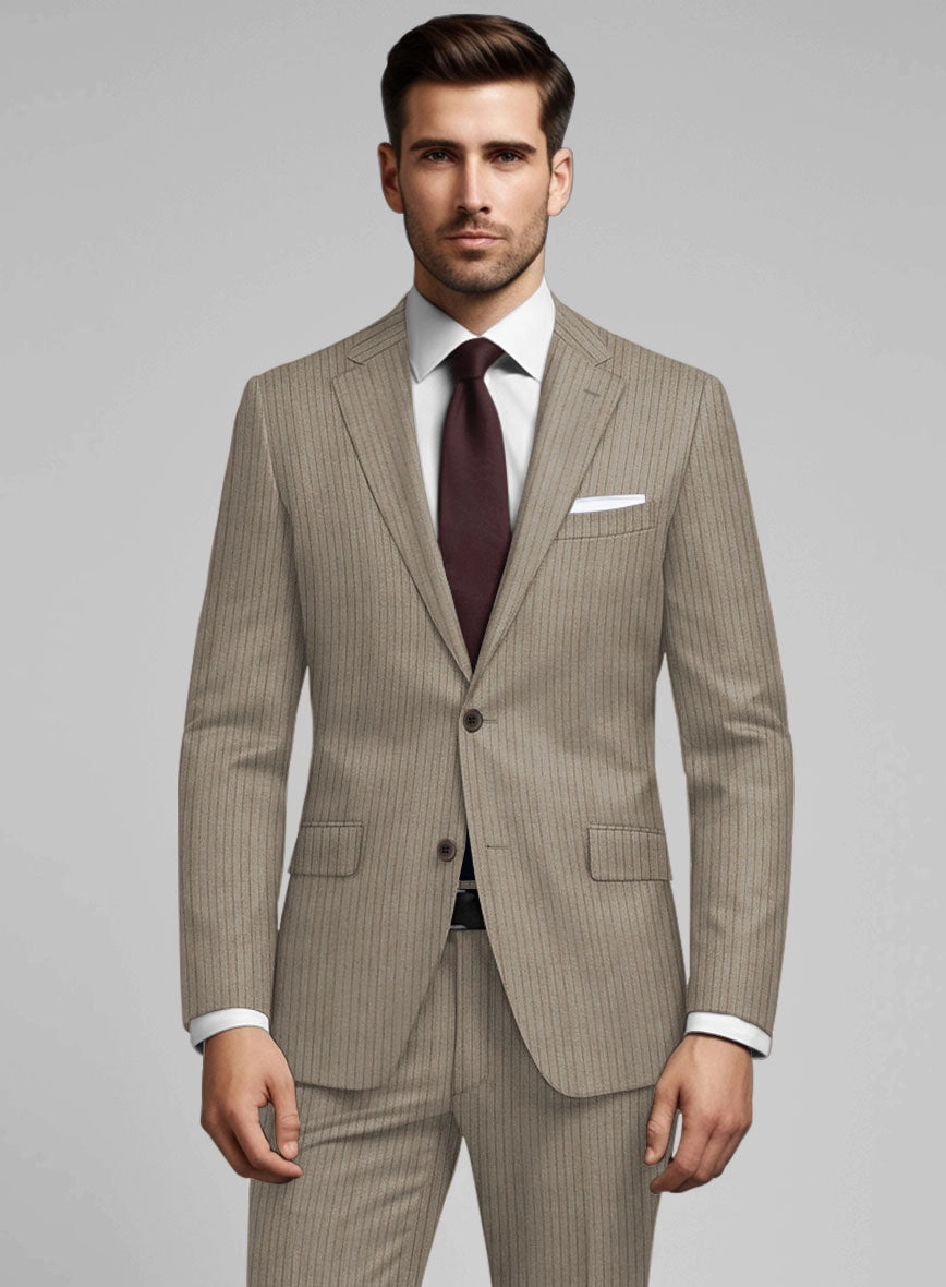 Reda Tibaro Brown Stripe Wool Suit