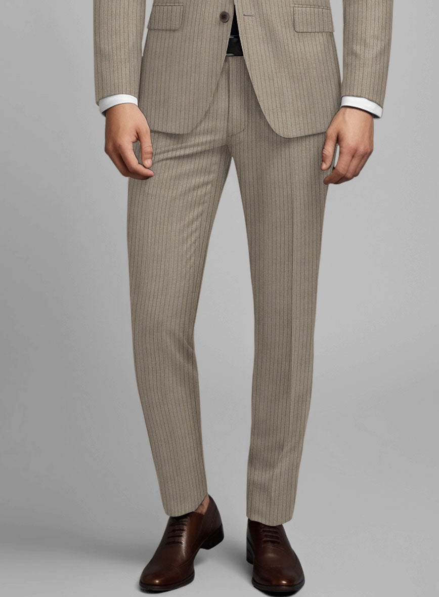 Reda Tibaro Brown Stripe Wool Suit