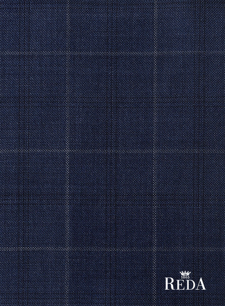 Reda Trivon Blue Checks Wool Suit