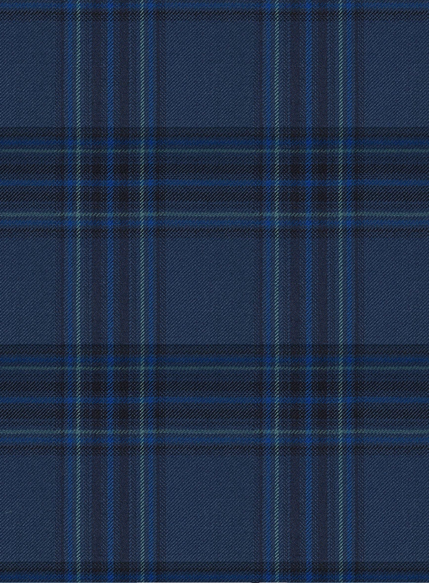 Reda Vale Blue Checks Wool Suit