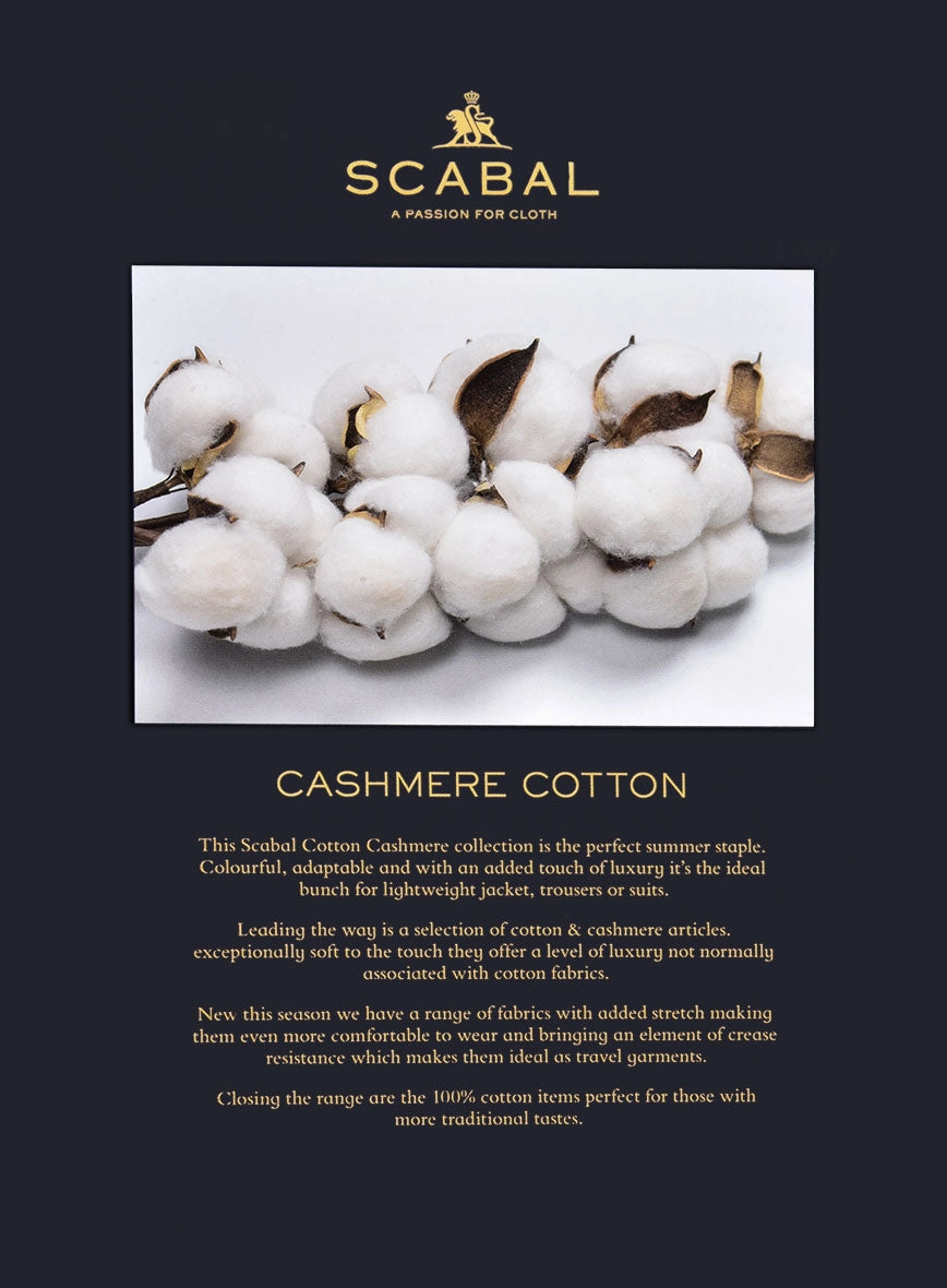 Scabal Brown Cotton Stretch Suit