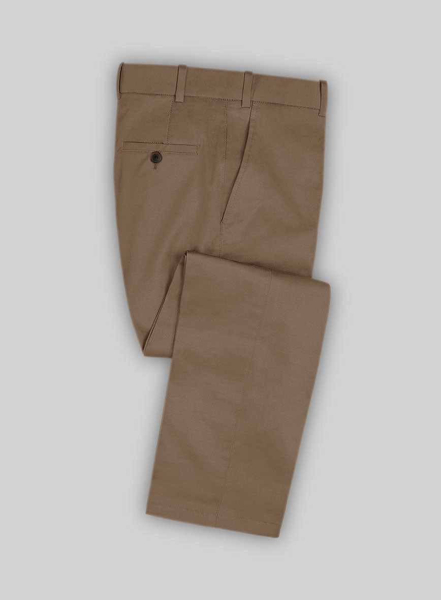 Scabal Brown Cotton Stretch Suit