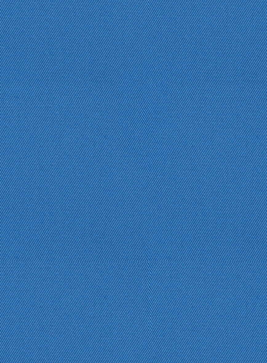 Scabal Crystal Blue Cotton Stretch Suit