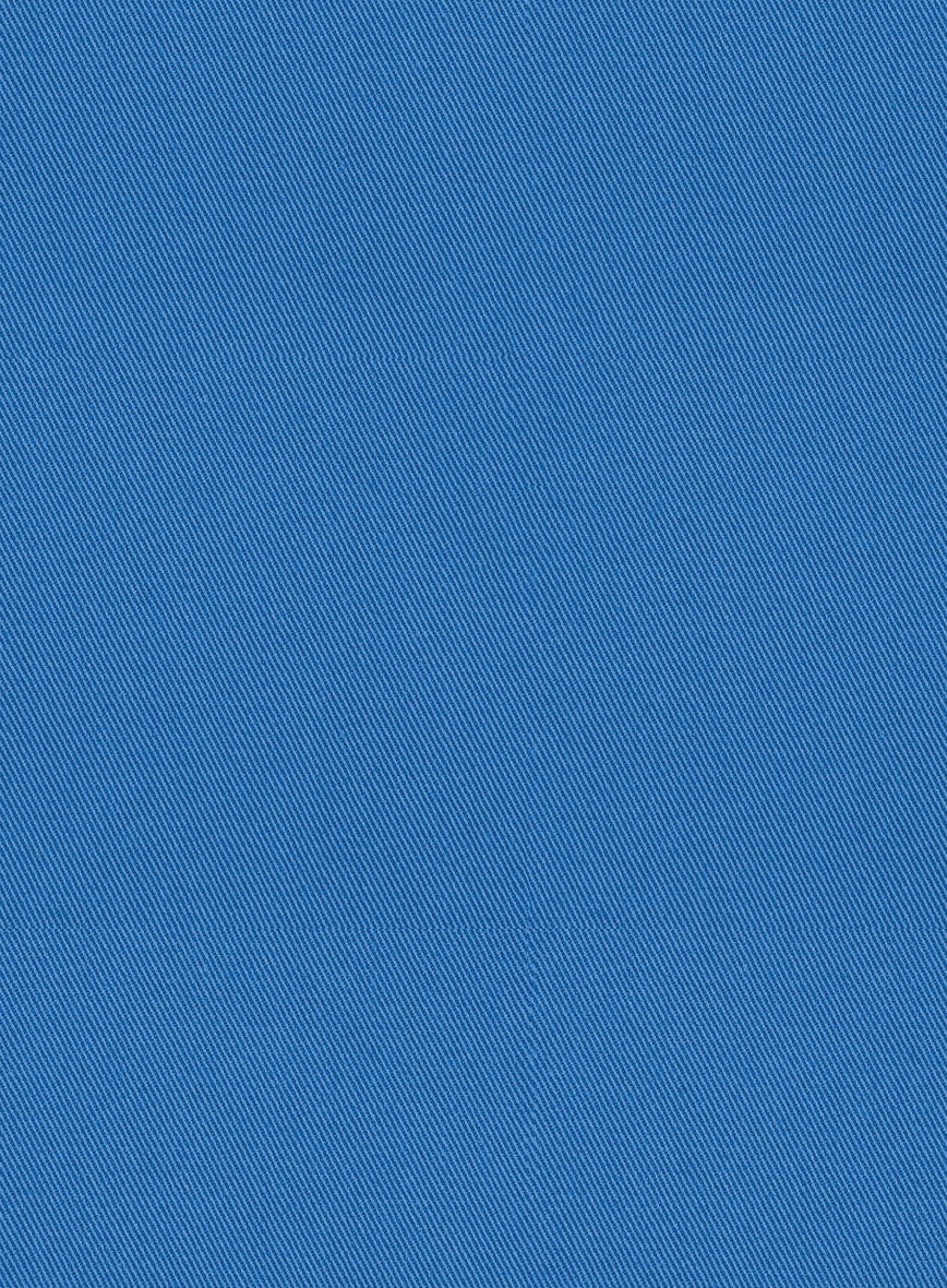 Scabal Crystal Blue Cotton Stretch Suit