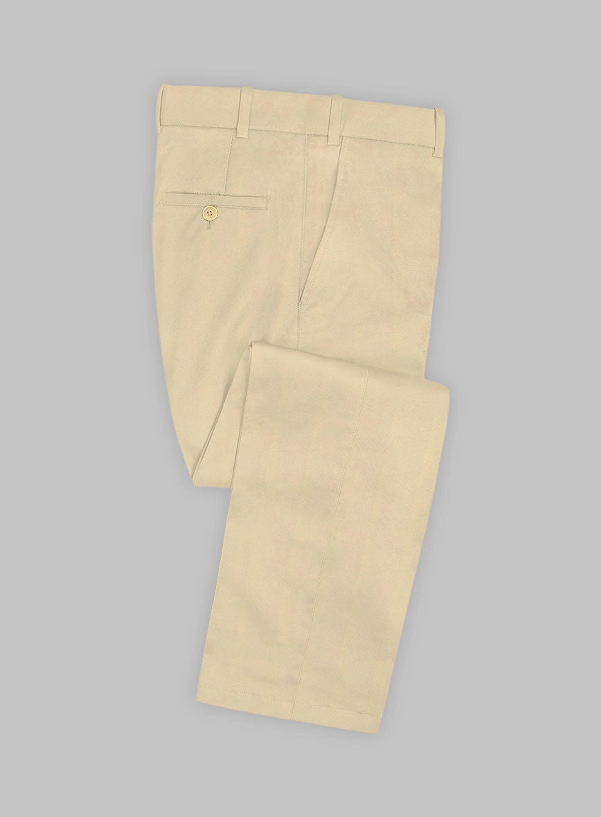 Scabal Latte Beige Cotton Stretch Suit