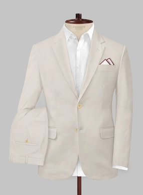 Scabal Light Beige Cashmere Cotton Suit