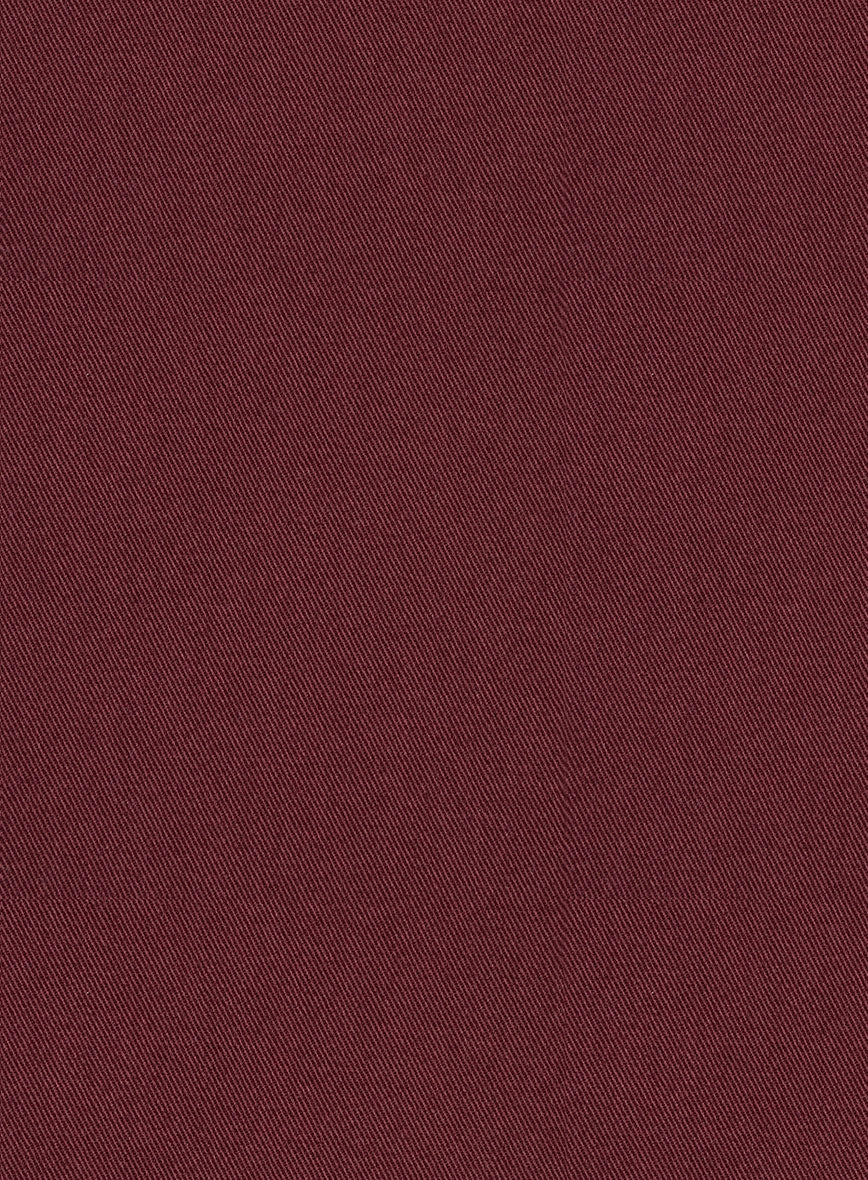 Scabal Maroon Cotton Stretch Suit