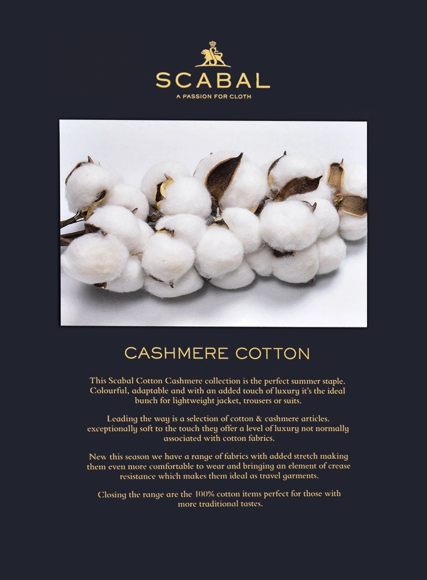Scabal Sand Beige Cotton Stretch Suit