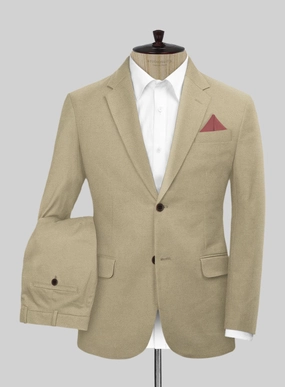 Scabal Sand Beige Cotton Stretch Suit