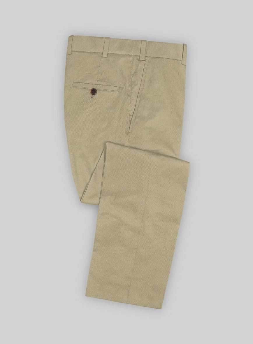 Scabal Sand Beige Cotton Stretch Suit