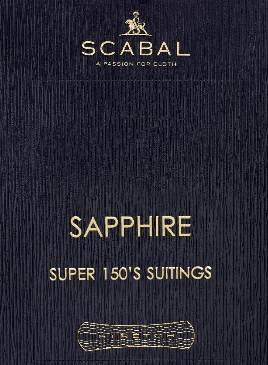 Scabal Sapphire Chalkstripe Blue Wool Suit
