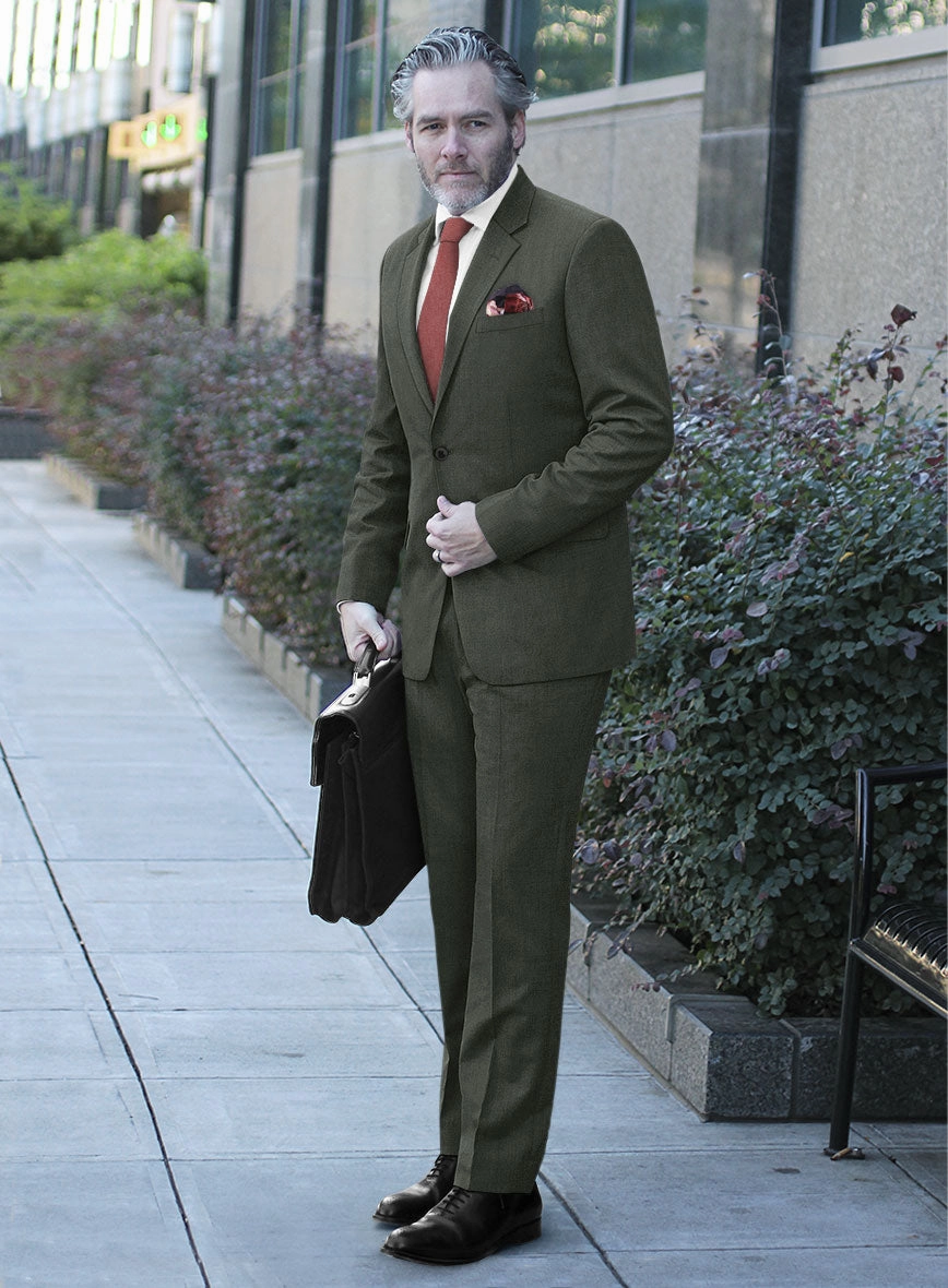 Scabal Seaweed Green Wool Suit