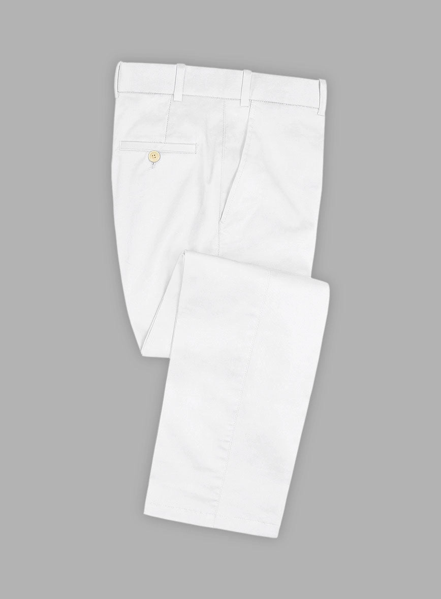Scabal White Cotton Stretch Suit