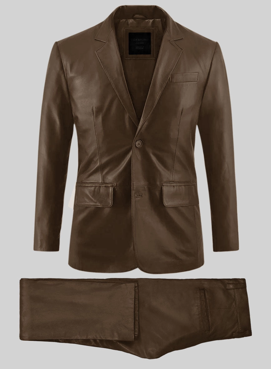 Scottish Brown Leather Suit