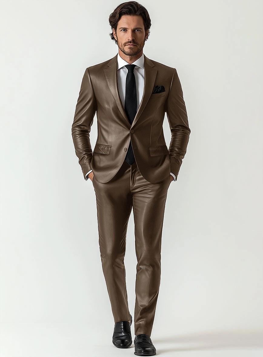 Scottish Brown Leather Suit
