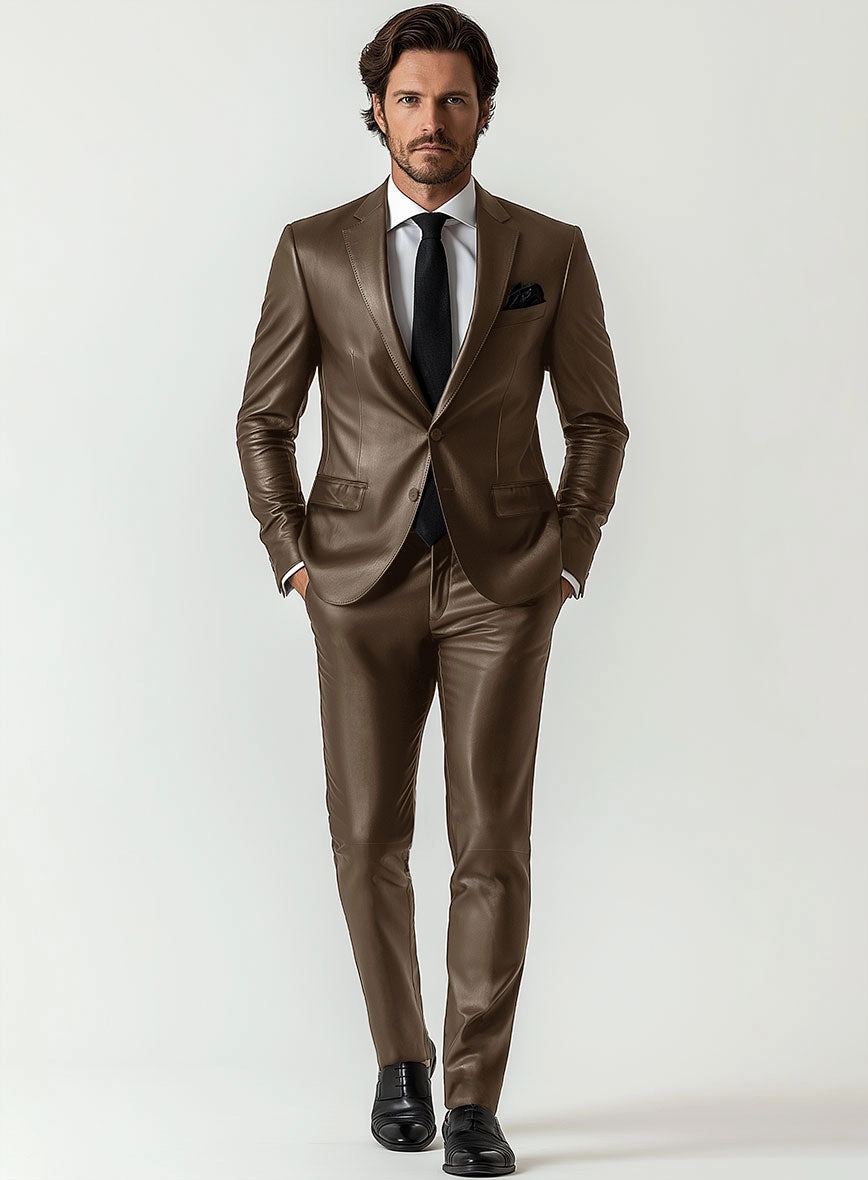 Scottish Brown Leather Suit