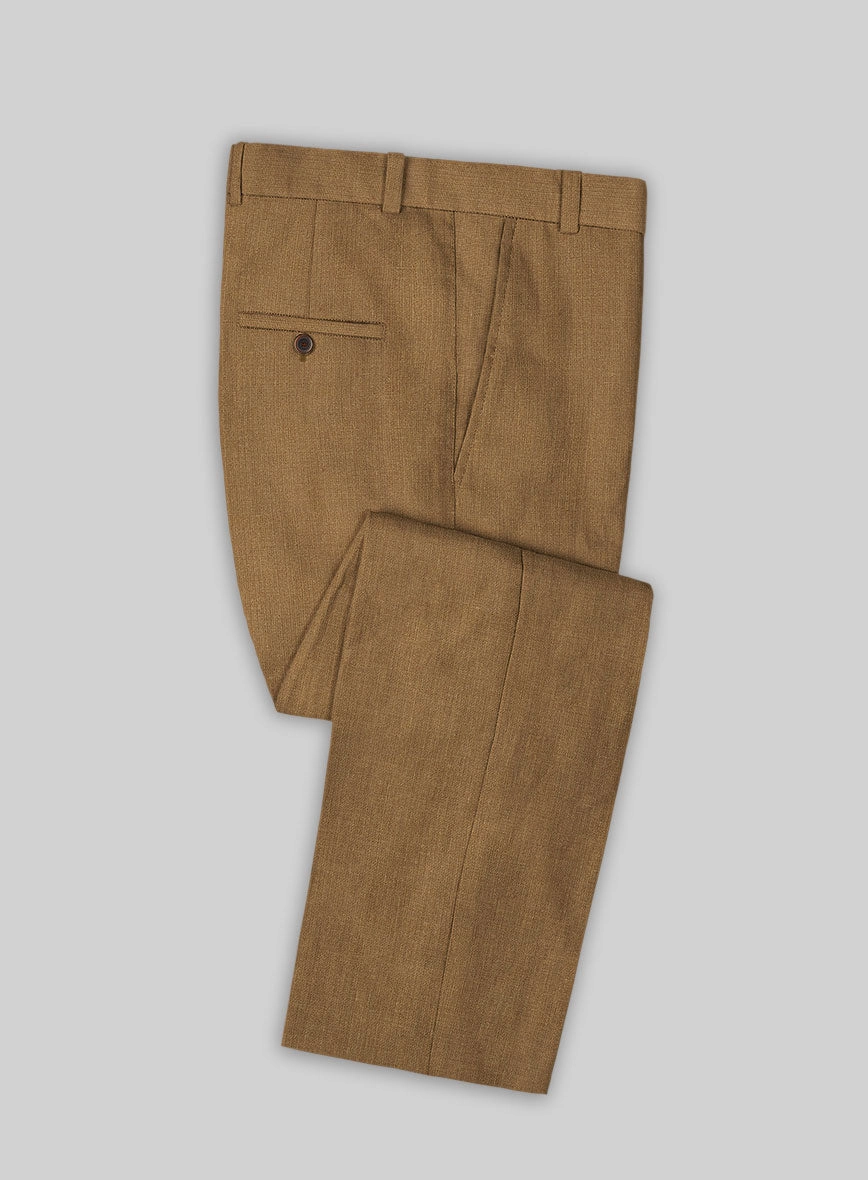 Sepia Brown Linen Suit