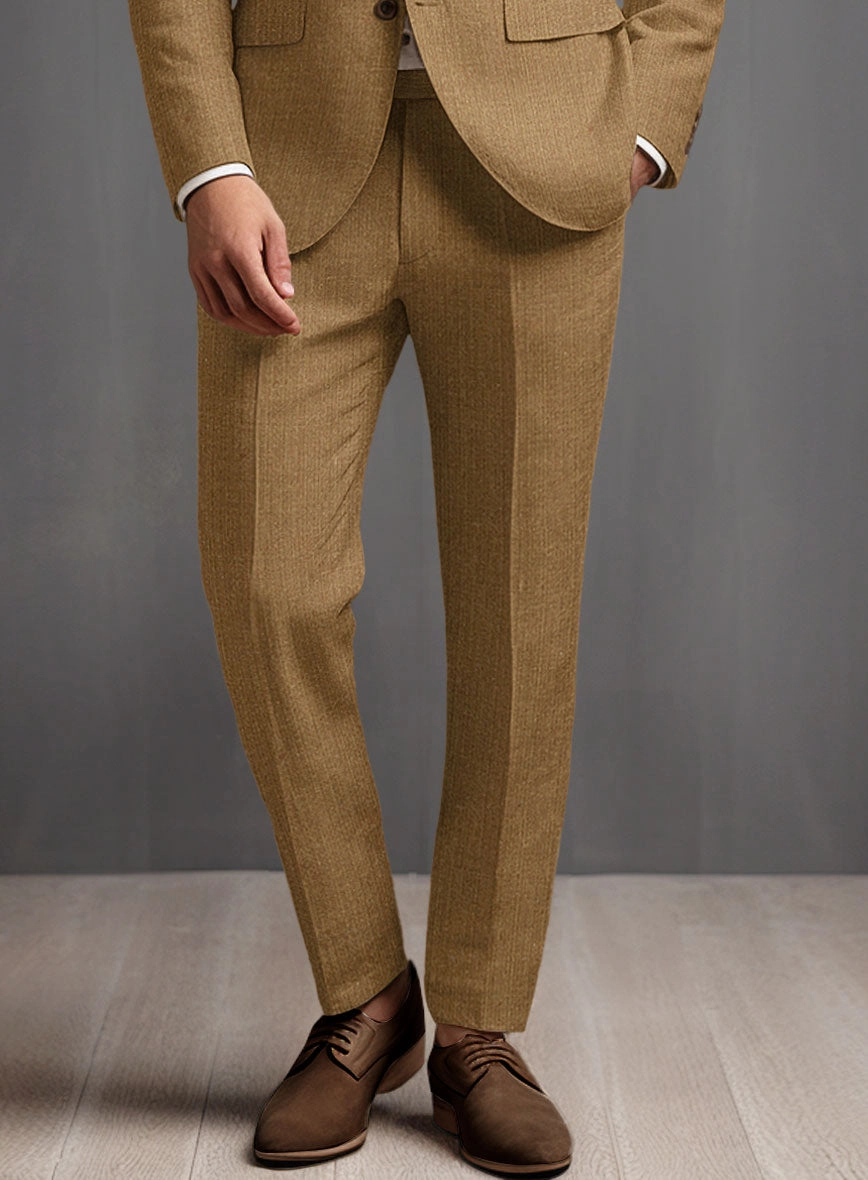 Sepia Brown Linen Suit