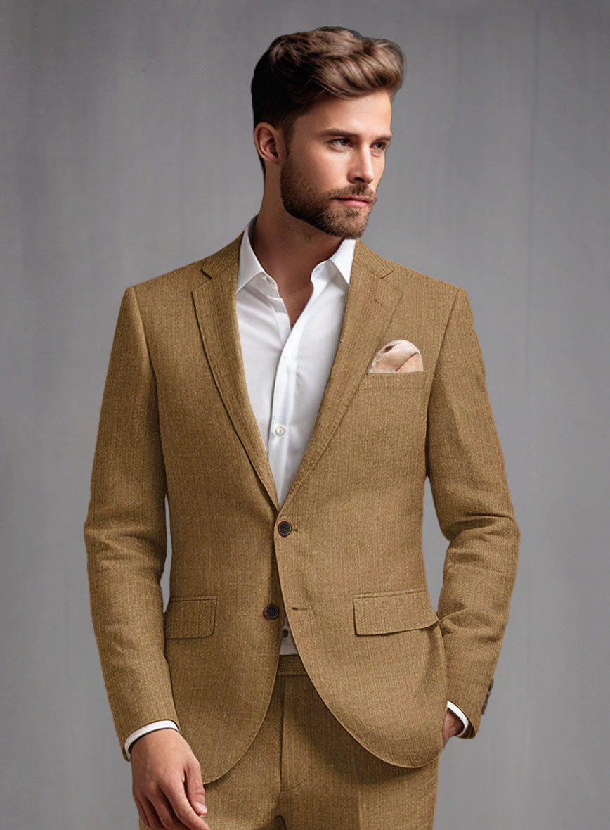 Sepia Brown Linen Suit