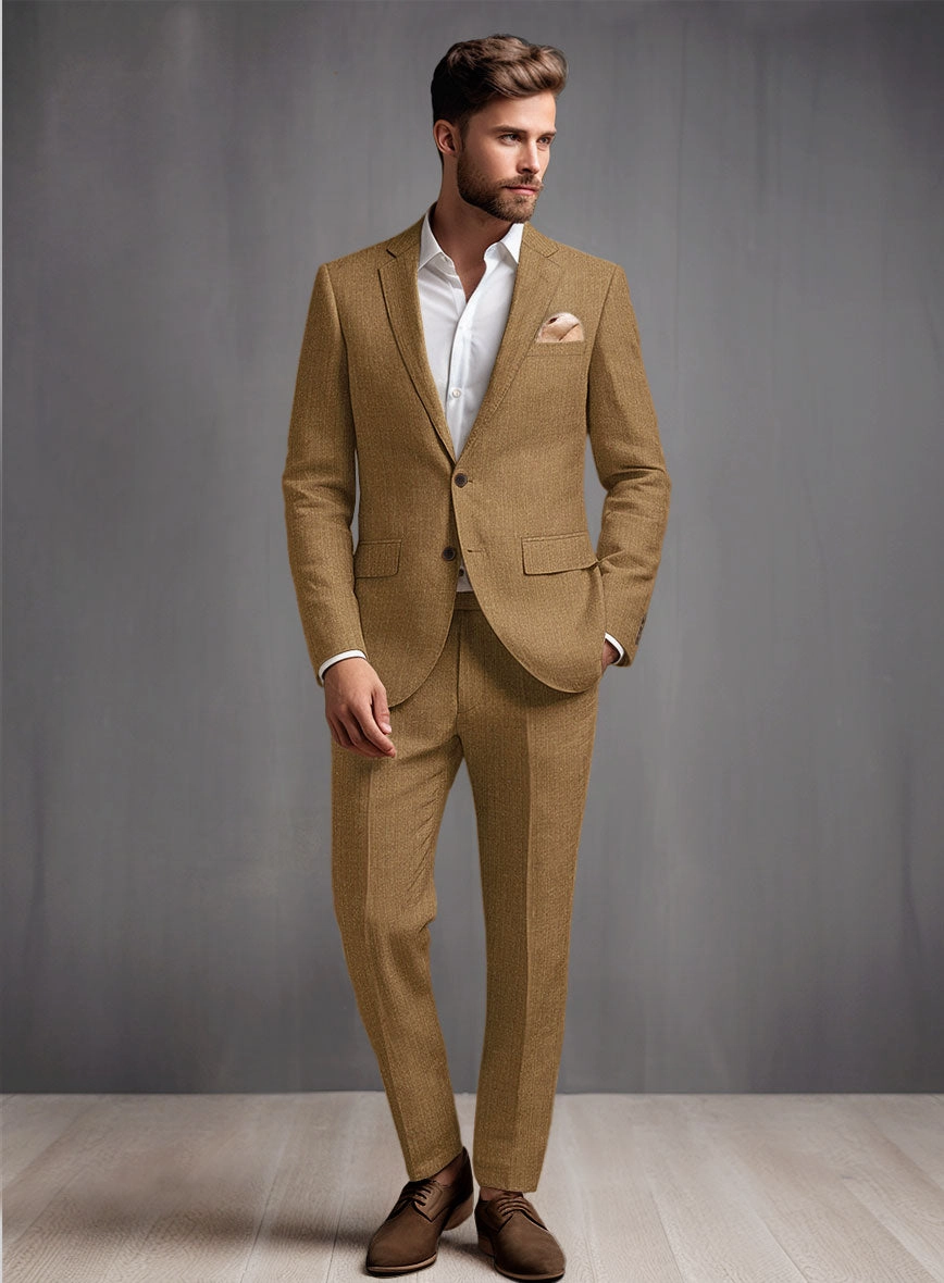 Sepia Brown Linen Suit