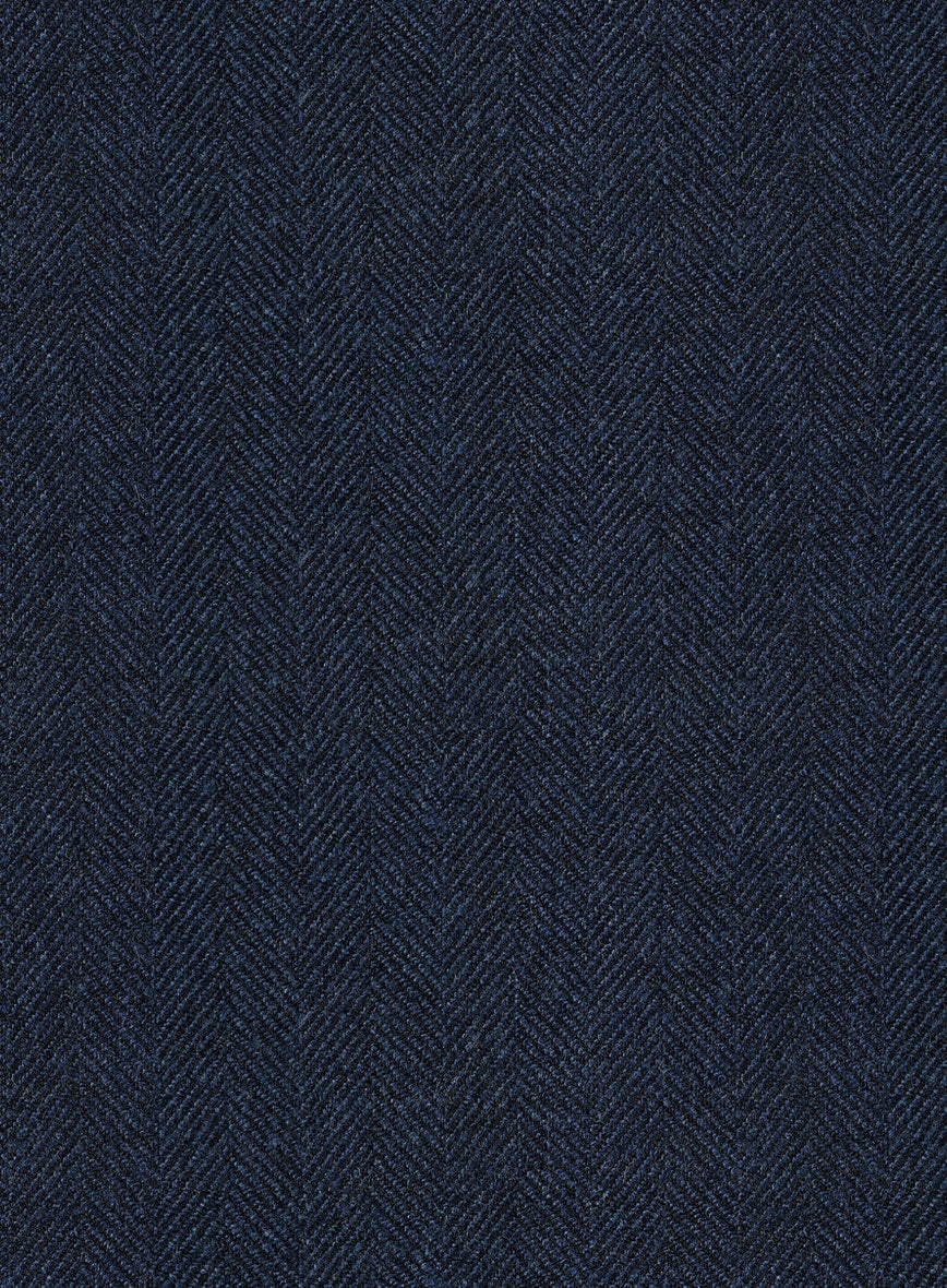 Showman Blue Herringbone Tweed Suit