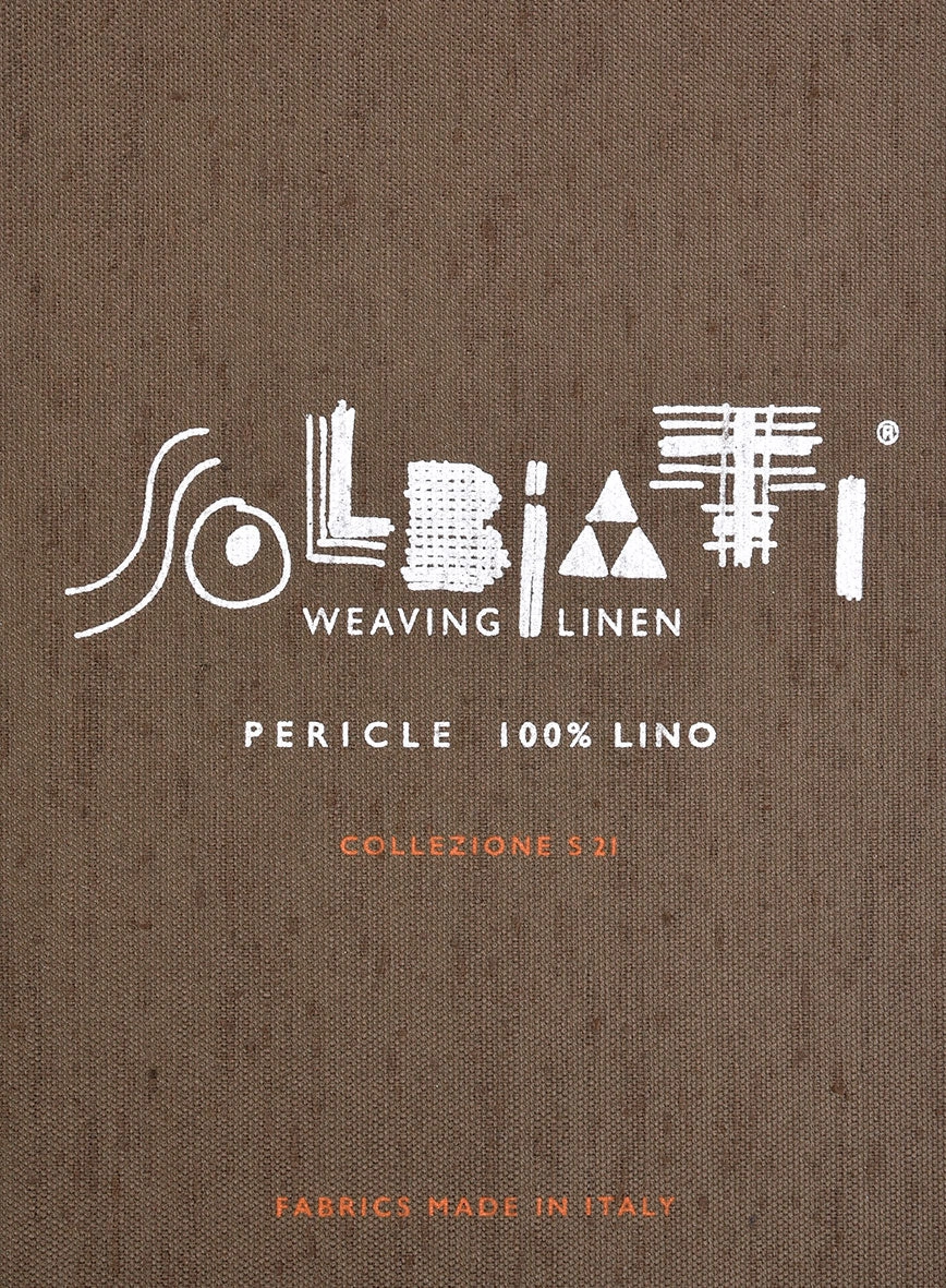 Solbiati Beige Herringbone Linen Suit