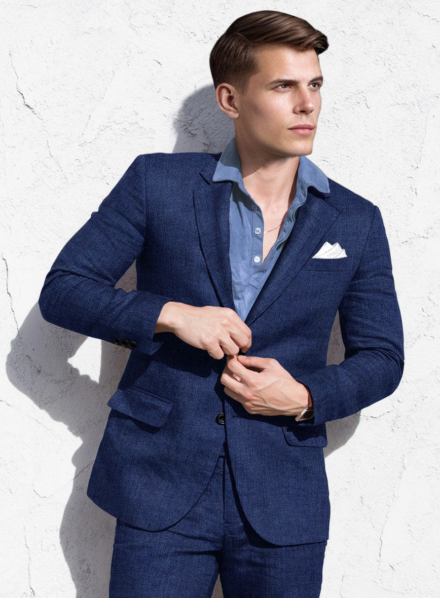 Solbiati Pericle Blue Linen Suit