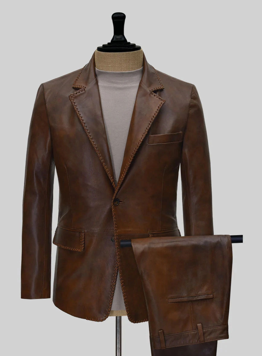 Spanish Brown Medieval Leather Suit