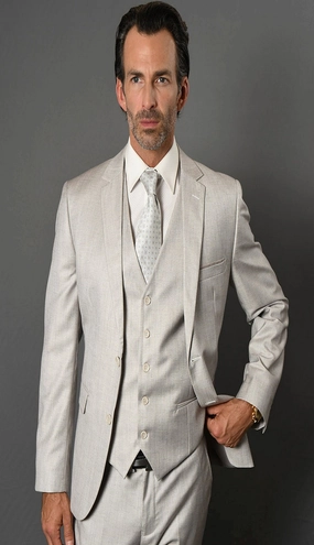 Statement  LORENZO-1-ASH Mens Suit