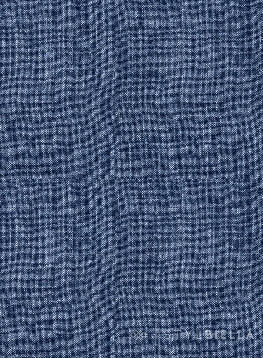Stylbiella Spring Smoked Blue Linen Suit