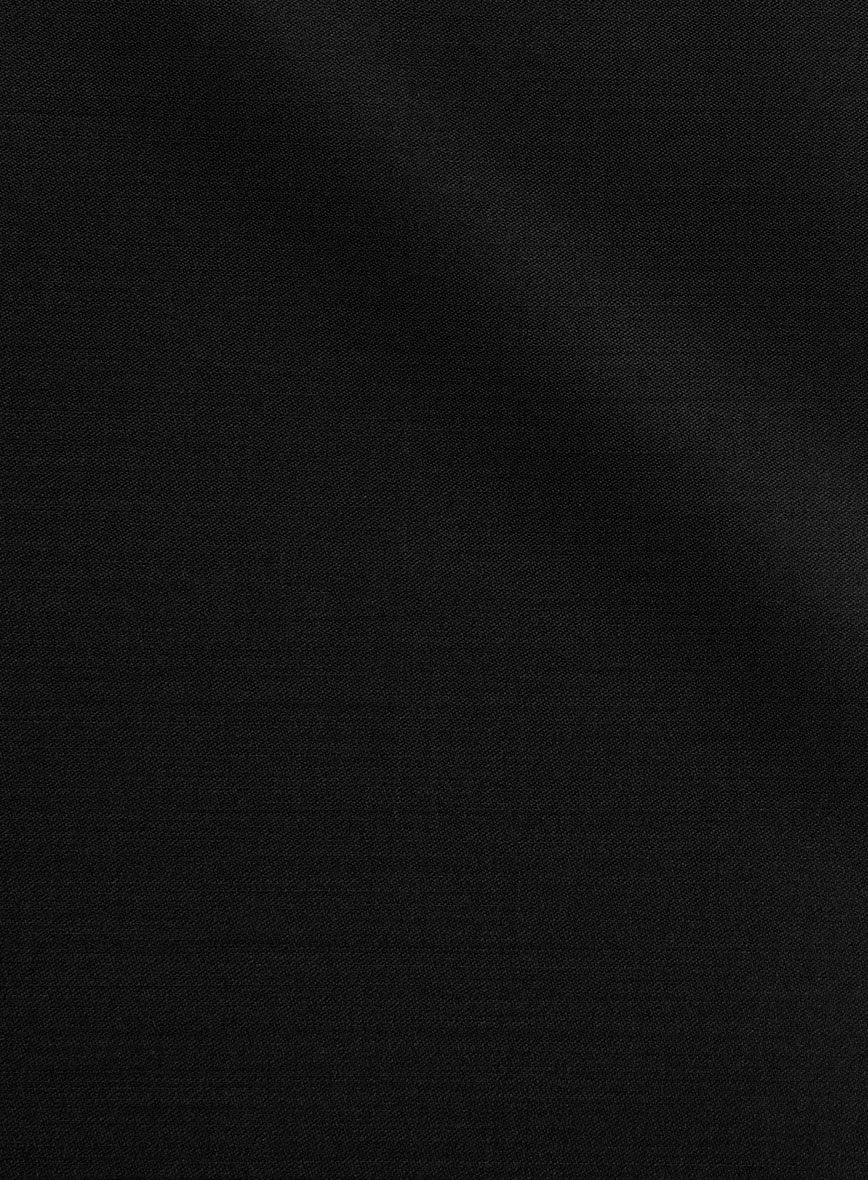 Super Black Satin Wool Suit