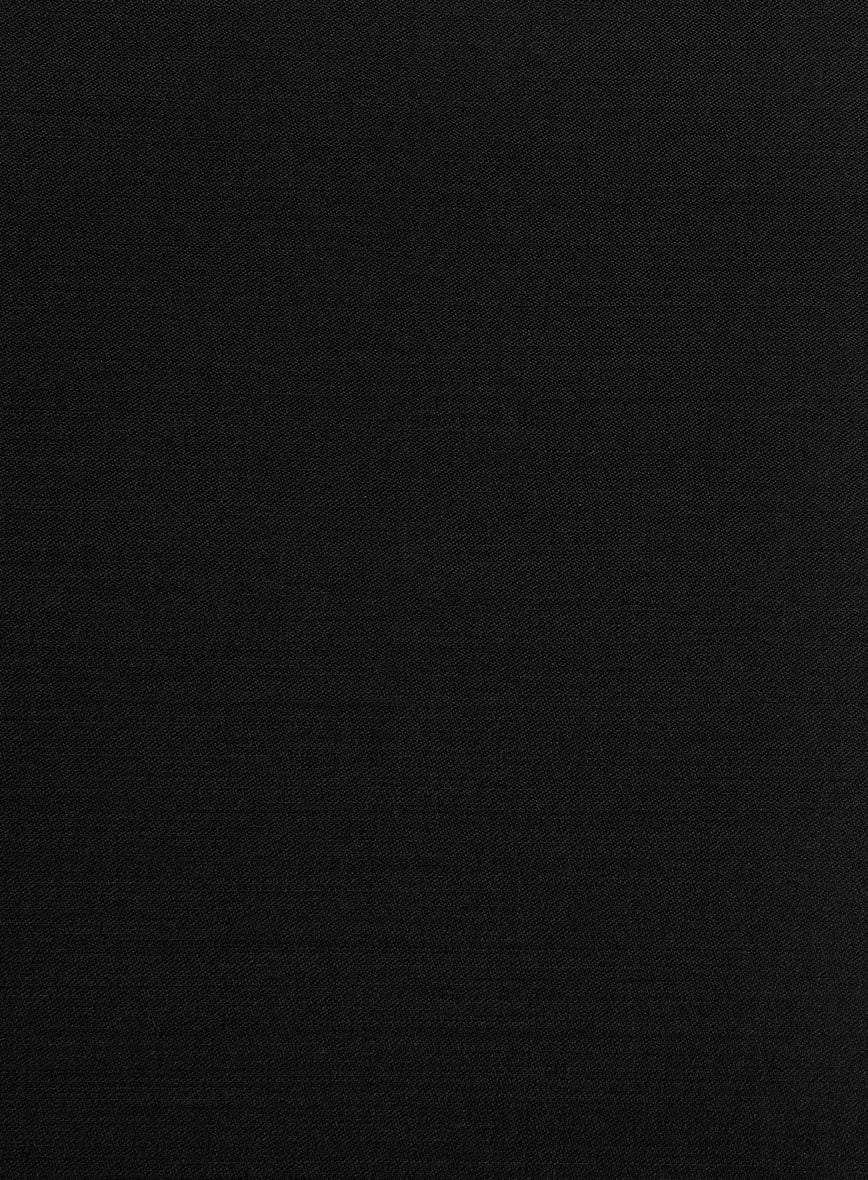 Super Black Satin Wool Suit