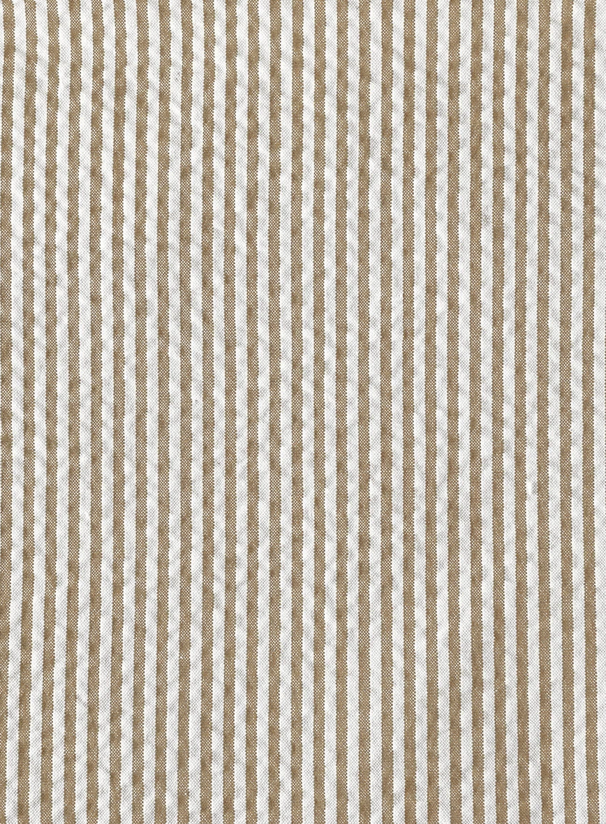 Tan Seersucker Suit