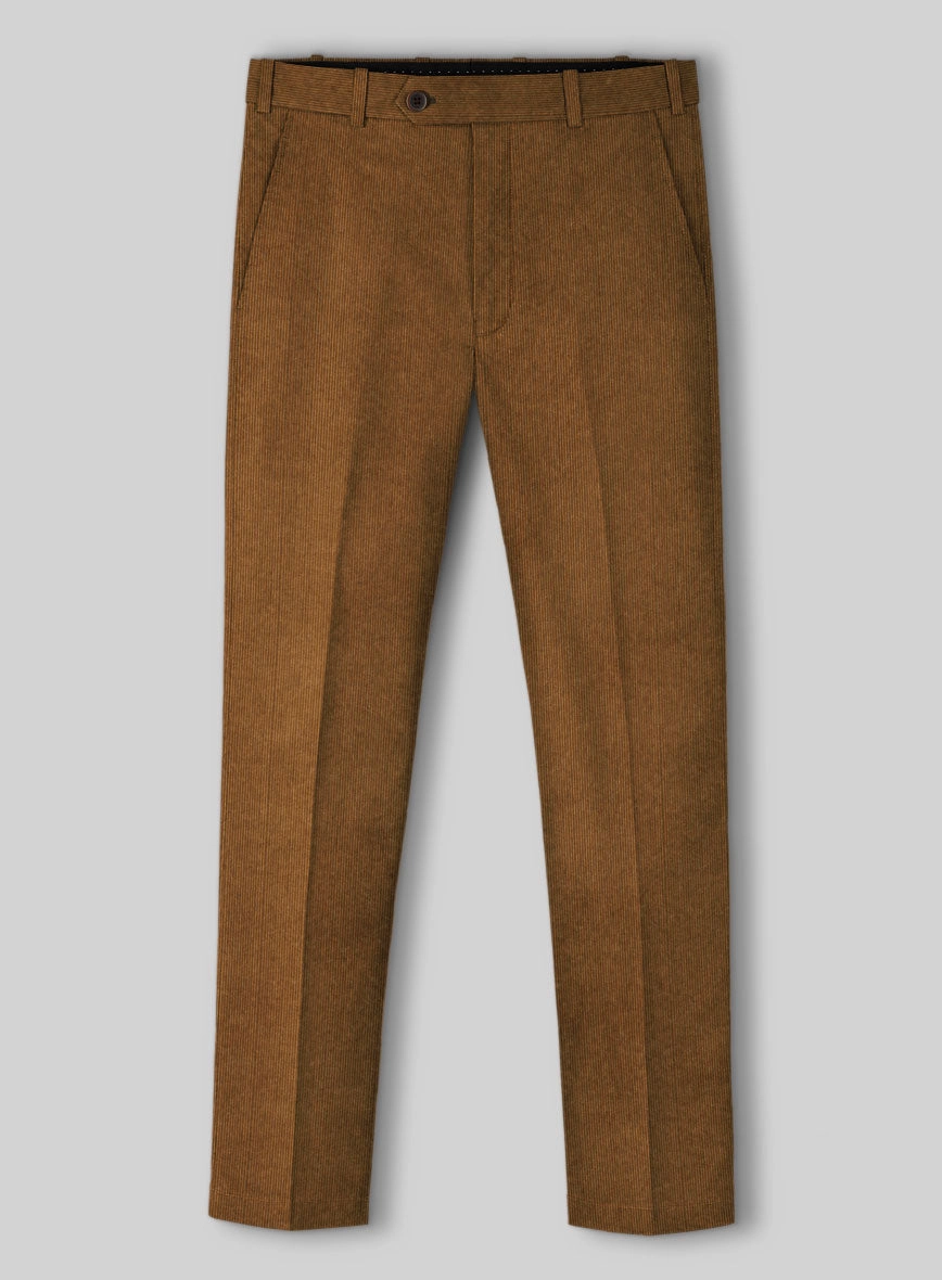 Tan Stretch Pin Corduroy Suit