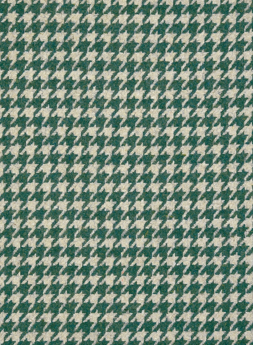 Teal Green Houndstooth Tweed Suit