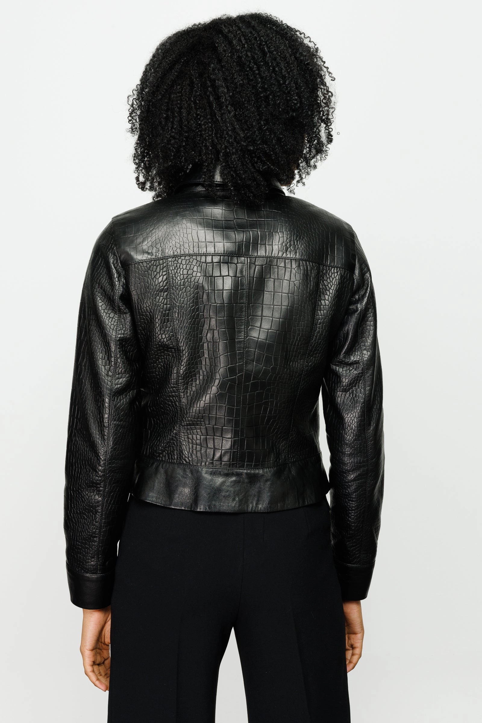The Piane Black Leather Women Jacket