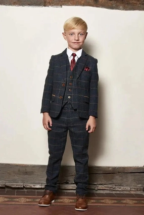 Three-Piece Suit for Children - Tweed Eton