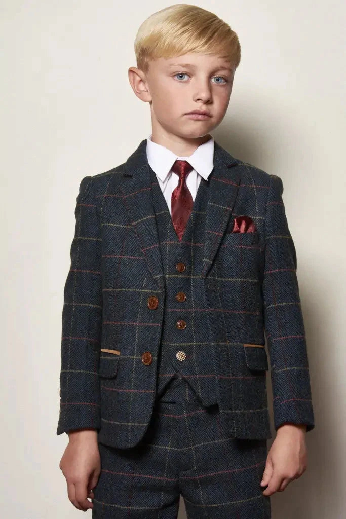 Three-Piece Suit for Children - Tweed Eton