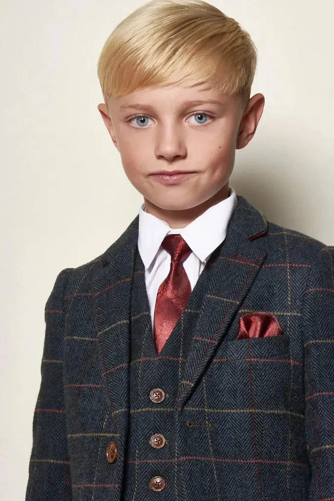 Three-Piece Suit for Children - Tweed Eton