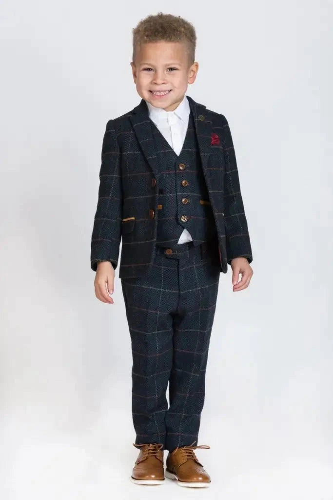 Three-Piece Suit for Children - Tweed Eton