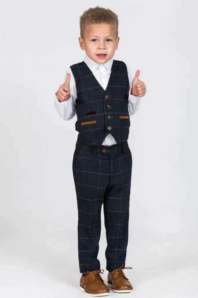 Three-Piece Suit for Children - Tweed Eton