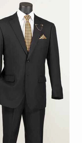 Vinci  F-2C900-BLK Mens Suit